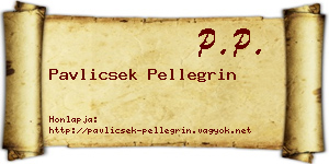Pavlicsek Pellegrin névjegykártya